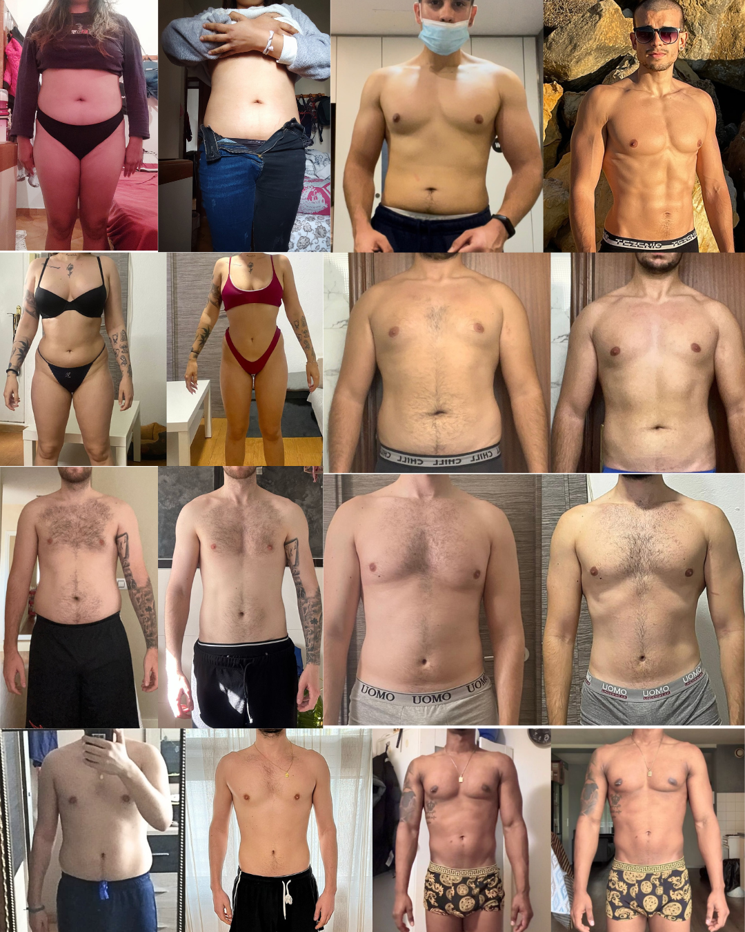 Cambios físicos reales de personas que aplicaron el sistema