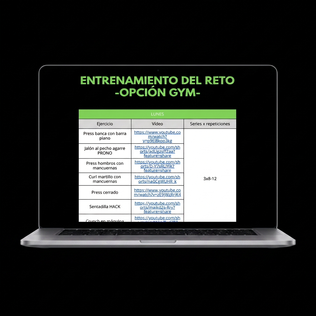 Entrenamiento de RESET 21 en portátil